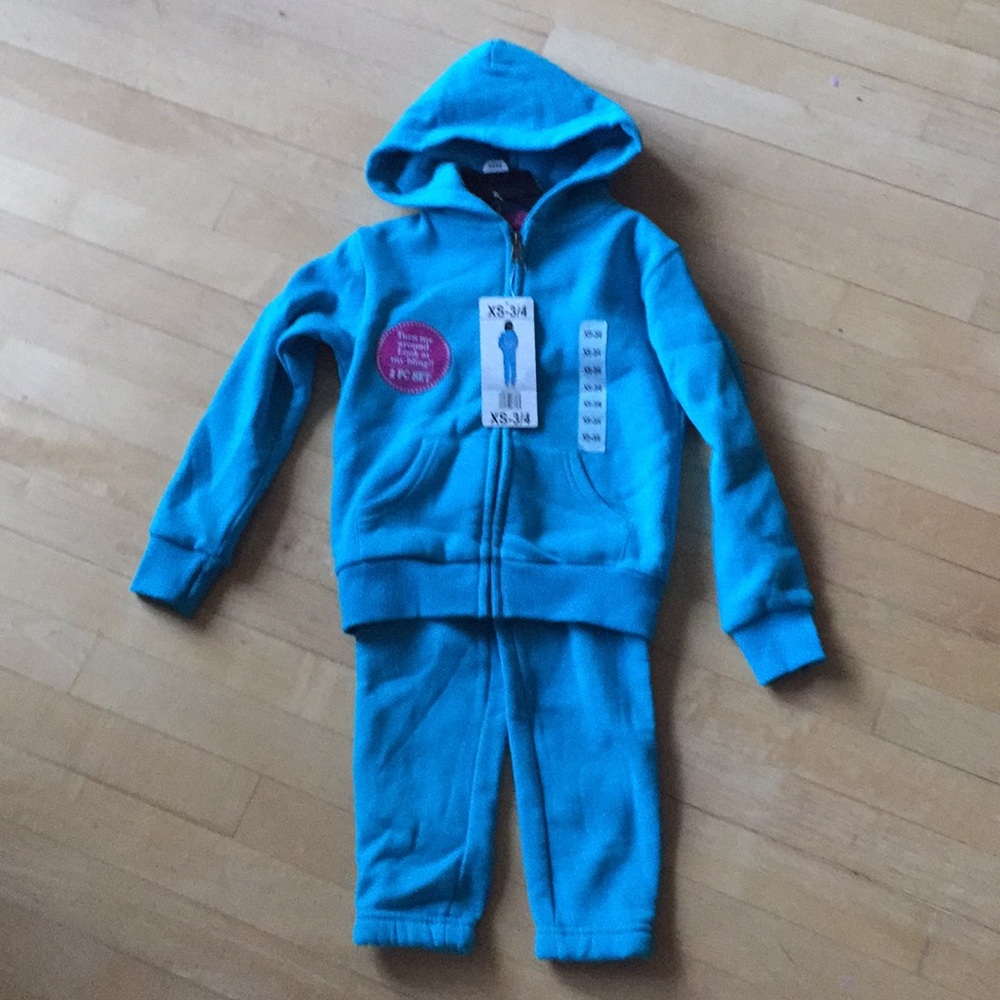 Girls 2 Piece Hoodie and Pants Set XS-3/4